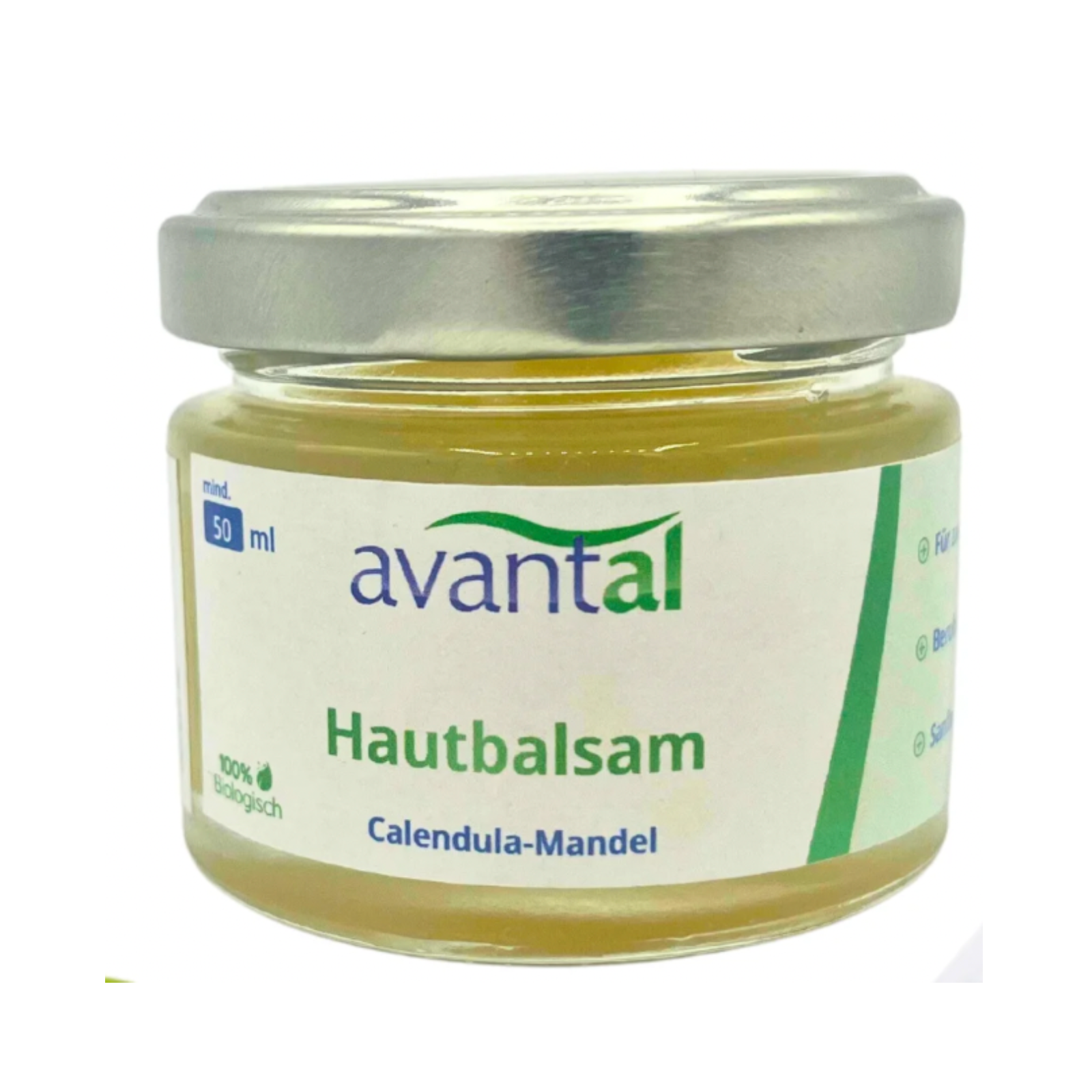 Hautbalsam mit Mandel und Calendula. In 50ml Behälter